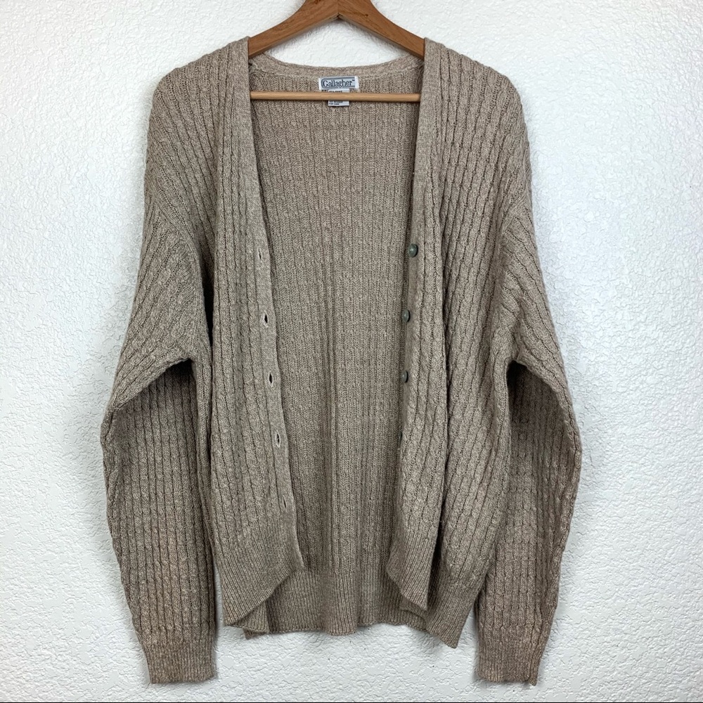 Vintage grandpa sweater cable knit